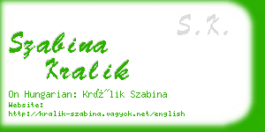 szabina kralik business card